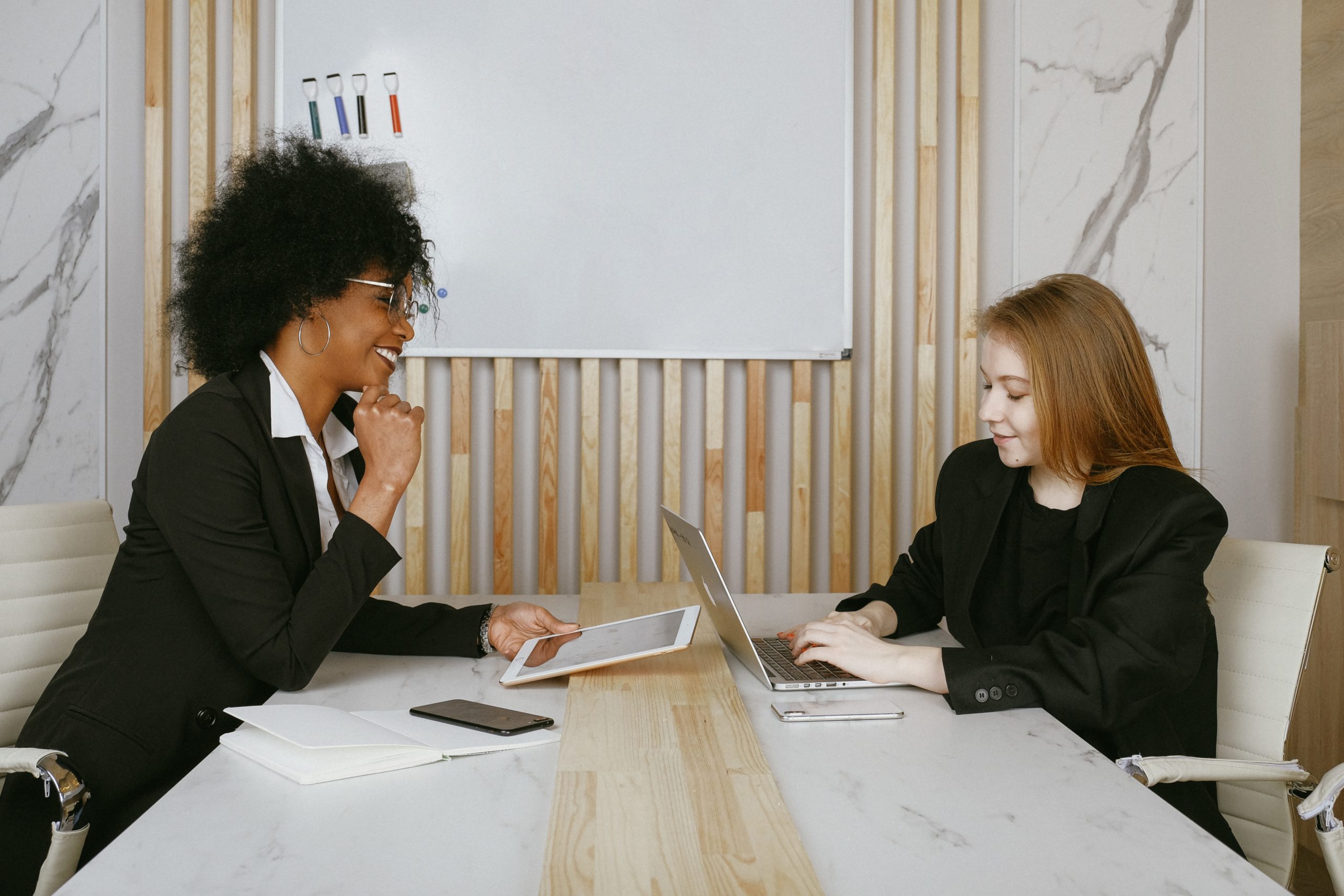 2 female employees