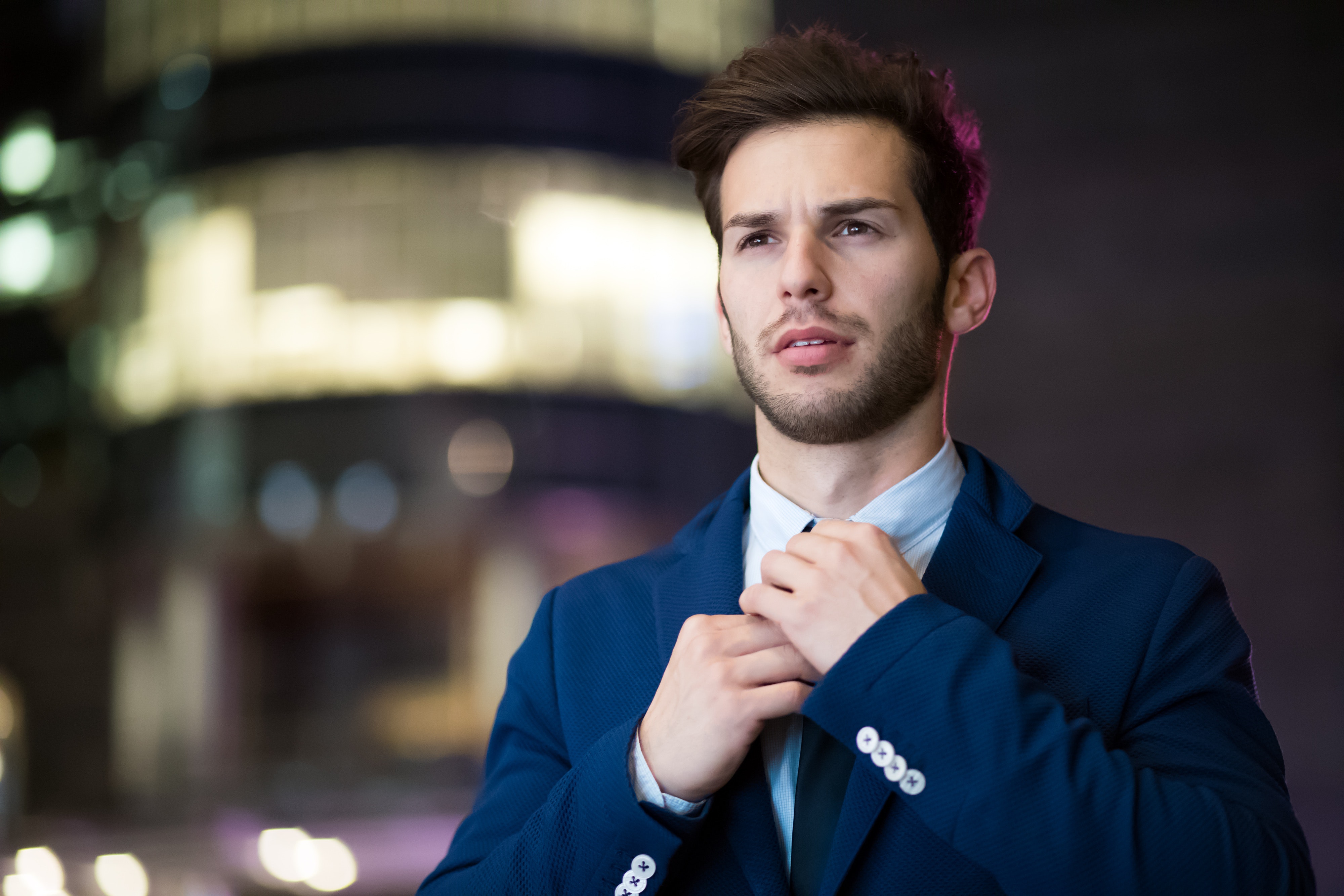 businessman preparing for interview