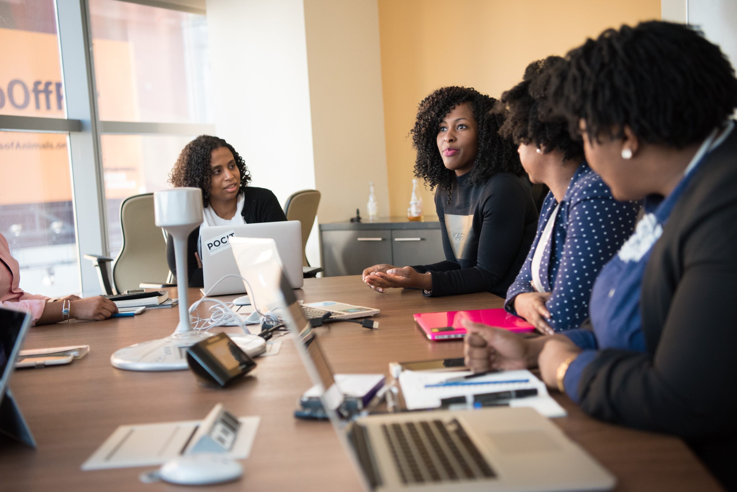 female employees meeting