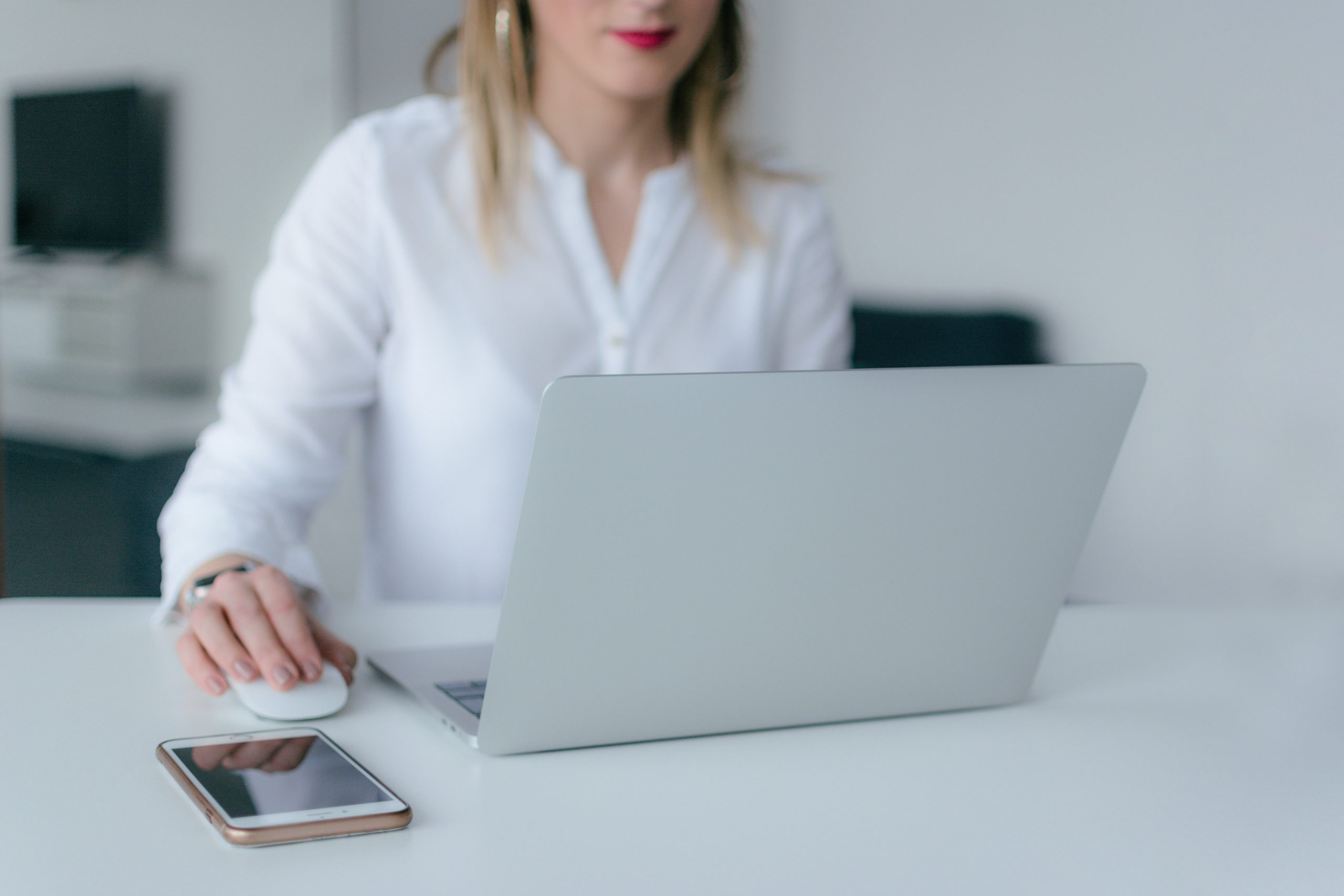 abstract woman on computer