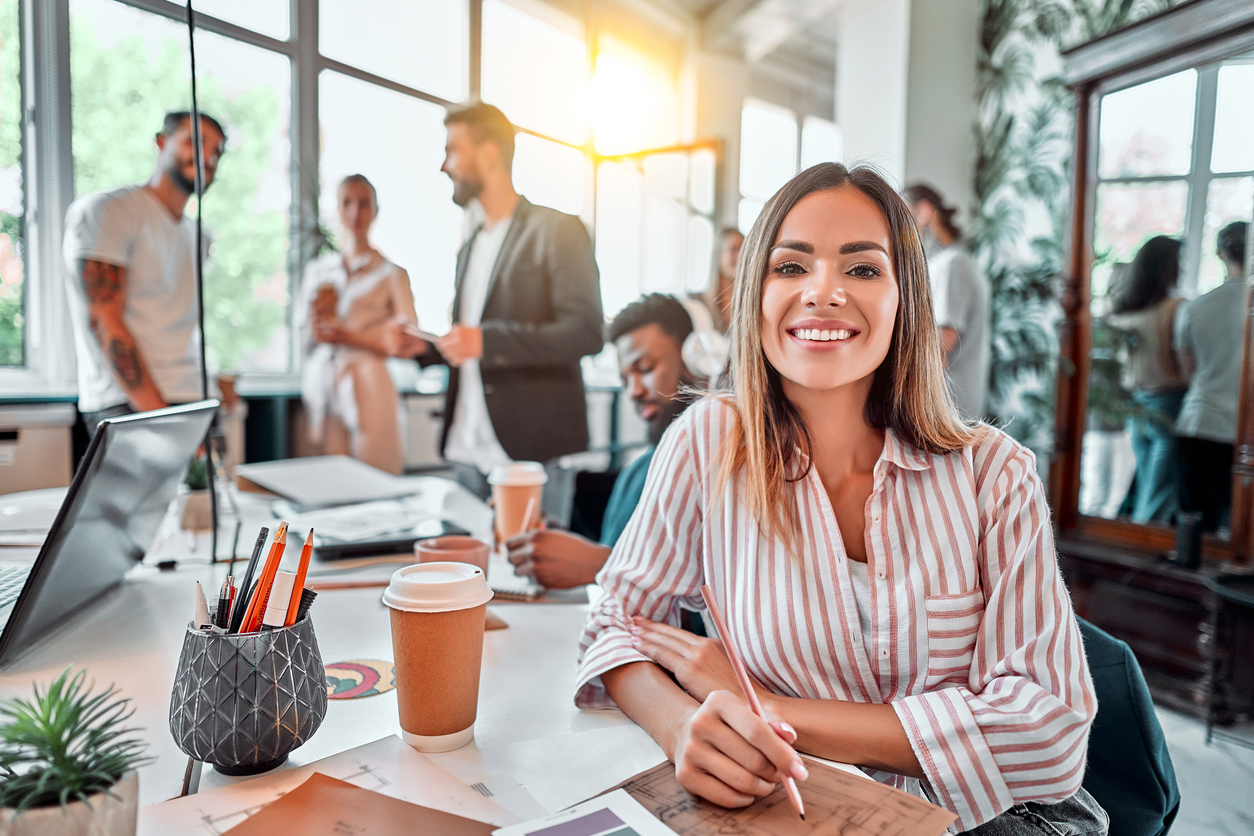 happy employees at work